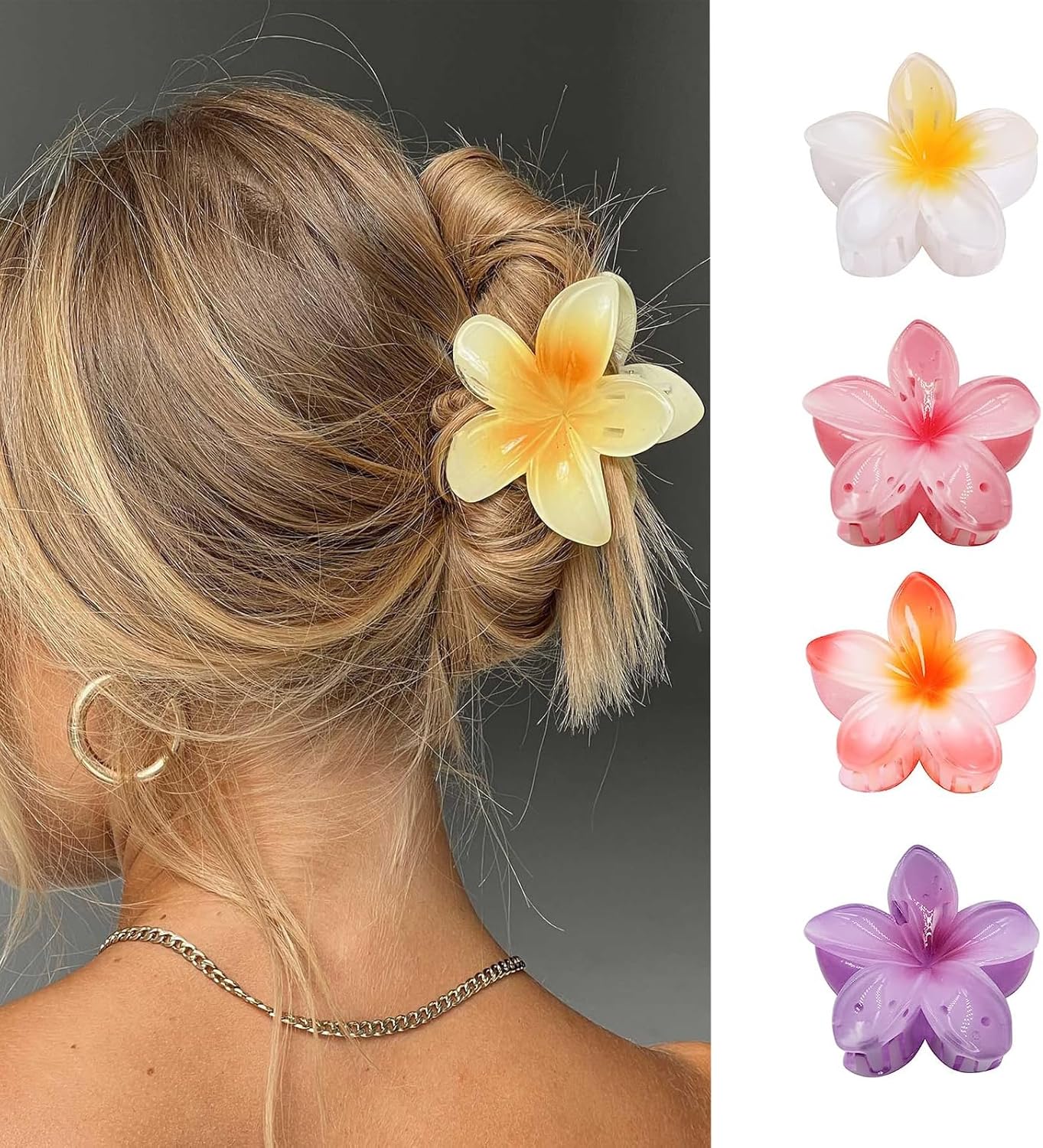Hibiscus Claw Clips (Medium Size)