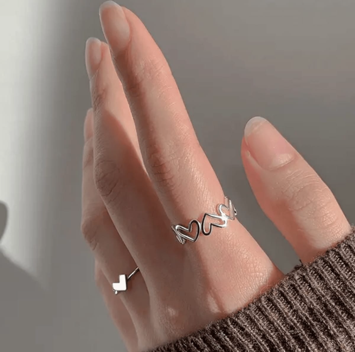 Heart Shaped Soft Couple Rings