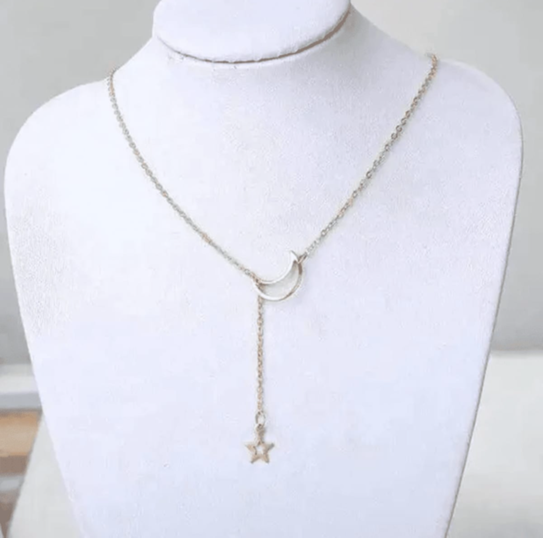 Moon and Star Necklace
