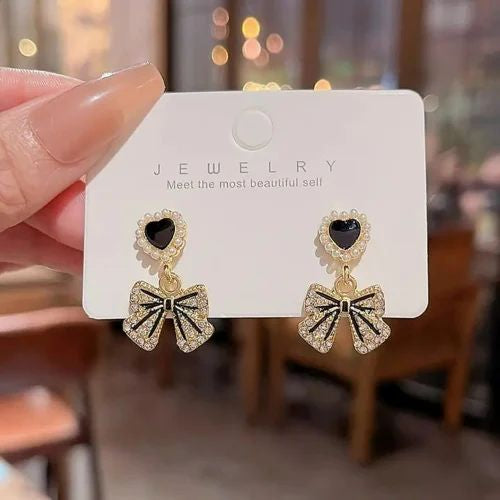 Crystal Bow Earrings