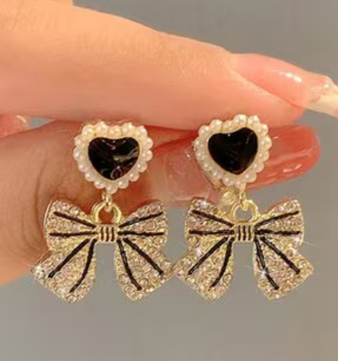 Crystal Bow Earrings