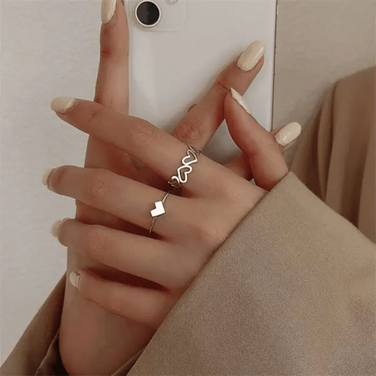Heart Shaped Soft Couple Rings