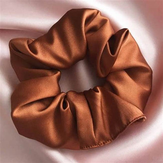 Brown Colour Scrunchie
