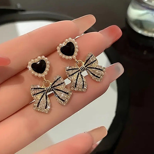 Crystal Bow Earrings